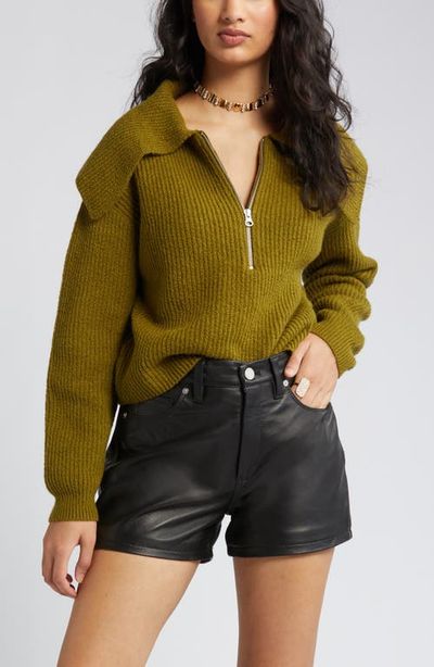 Open Edit Open Edit Rib Half Zip Sweater