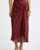 Open Edit Open Edit Ruched Side Midi Skirt - 1