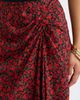 Open Edit Open Edit Ruched Side Midi Skirt - 5