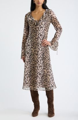 Open Edit Open Edit Ruffled Chiffon Dress