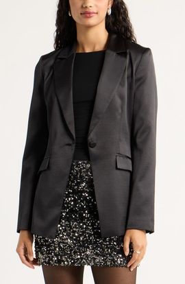 Open Edit Open Edit Satin Blazer