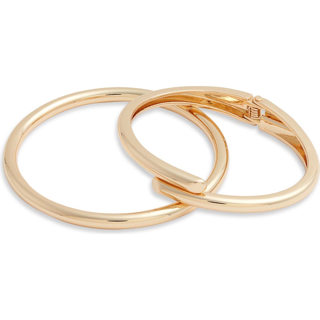 Open Edit Open Edit Set of 2 Bangle & Hinged Bypass Bracelets