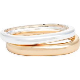 Open Edit Open Edit Set of 2 Rounded Square Bangles