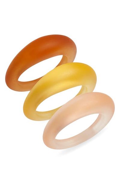 Open Edit Open Edit Set of 3 Ombré Resin Rings