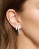 Open Edit Open Edit Set of 3 Square Huggie Hoop Earrings - 3
