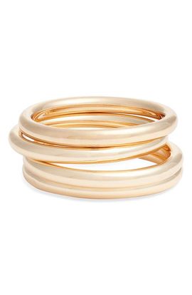 Open Edit Open Edit Set of 4 Polished Bangle Bracelets