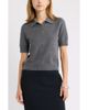 Open Edit Open Edit Short Sleeve Polo Sweater - 1
