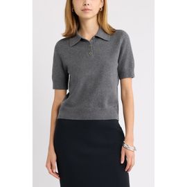 Open Edit Open Edit Short Sleeve Polo Sweater