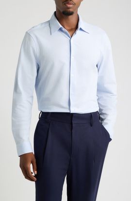 Open Edit Open Edit Slim Fit Solid Dress Shirt