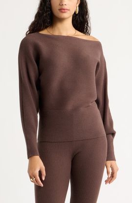 Open Edit Open Edit Softluxe Off the Shoulder Sweater