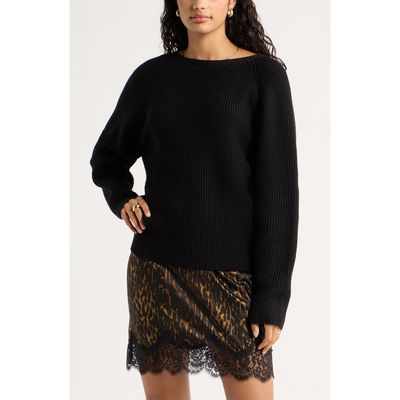 Open Edit Open Edit Softluxe Twist Reversible Sweater