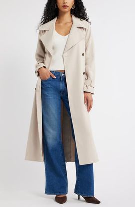 Open Edit Open Edit The Curator Crepe Oversize Trench Coat