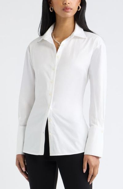 Open Edit Tie Back Button Up Shirt