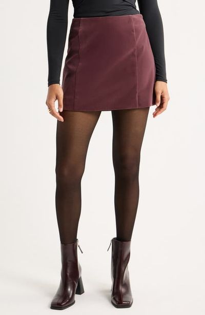 Open Edit Open Edit Velvet Miniskirt