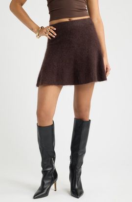 Open Edit Open Edit Wool Miniskirt