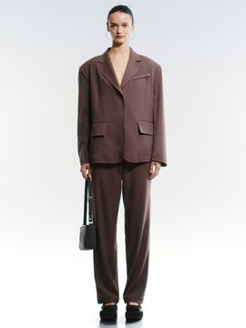 OPEN YY Double Waist Pants - Brown