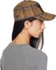 OPEN YY OPEN YY Beige & Brown 'Yy' Checkered Heart Bone Ball Cap - 3