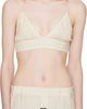 OPEN YY OPEN YY Beige Crinkled Bralette - 1