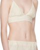 OPEN YY OPEN YY Beige Crinkled Bralette - 2