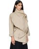OPEN YY OPEN YY Beige Drop Collar Half Trench Jacket - 2
