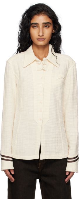 OPEN YY OPEN YY Beige Sailor Cuffs Shirt