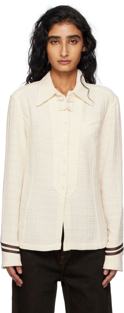 OPEN YY OPEN YY Beige Sailor Cuffs Shirt