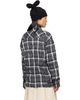 OPEN YY OPEN YY Black Checkered Crinkle Ruffle Shirt - 3