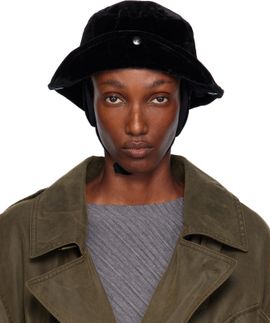 OPEN YY OPEN YY Black Detachable Ear Flap Bucket Hat