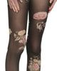 OPEN YY OPEN YY Black Floral Tights - 2