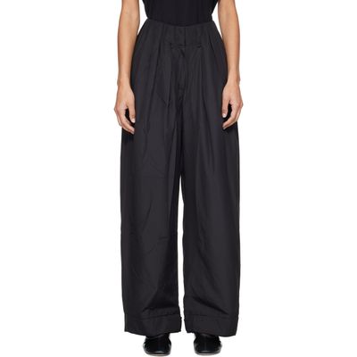 OPEN YY OPEN YY Black Fluid Full Gather Trousers