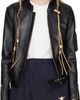 OPEN YY OPEN YY Black Leather Radius Motor Jacket - 1