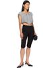 OPEN YY OPEN YY Black Round Cut Capri Shorts - 4