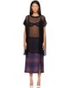OPEN YY OPEN YY Black Sheer Convertible Minidress - 1