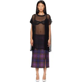 OPEN YY OPEN YY Black Sheer Convertible Minidress