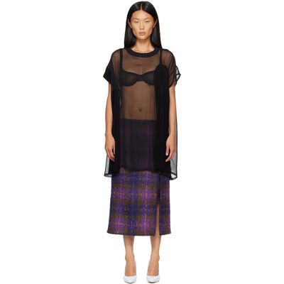 OPEN YY OPEN YY Black Sheer Convertible Minidress