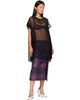 OPEN YY OPEN YY Black Sheer Convertible Minidress - 4