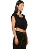 OPEN YY OPEN YY Black Shirred Jersey Vest - 2