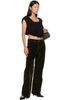 OPEN YY OPEN YY Black Shirred Jersey Vest - 4