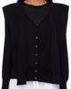 OPEN YY OPEN YY Black Sleeve Layered Cardigan - 1