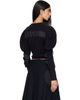 OPEN YY OPEN YY Black Slouchy Puff Panel Cardigan - 3