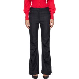 OPEN YY OPEN YY Black Stripe Tailored Bootcut Trousers