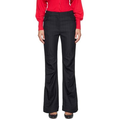 OPEN YY OPEN YY Black Stripe Tailored Bootcut Trousers
