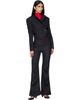 OPEN YY OPEN YY Black Stripe Tailored Bootcut Trousers - 4