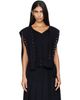 OPEN YY OPEN YY Black Stud Sleeve Layered Cardigan - 1