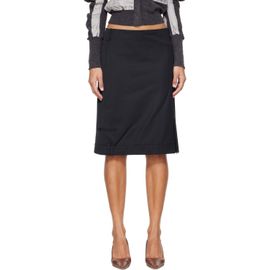 OPEN YY OPEN YY Black Tailored Trouser Midi Skirt