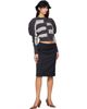 OPEN YY OPEN YY Black Tailored Trouser Midi Skirt - 4