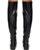 OPEN YY OPEN YY Black Thigh High Ballet Tall Boots - 2