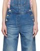 OPEN YY OPEN YY Blue Cargo Pocket Denim Overalls - 1