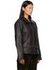 OPEN YY OPEN YY Brown Belted Leather Jacket - 2