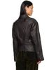 OPEN YY OPEN YY Brown Belted Leather Jacket - 3